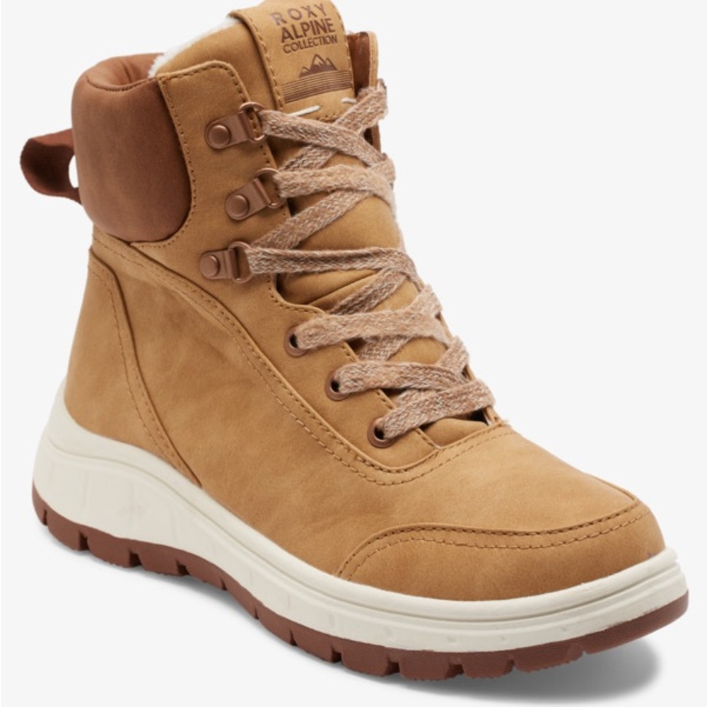 Women's Tan Roxy Karmel Alpine Lace Up Boot size 8